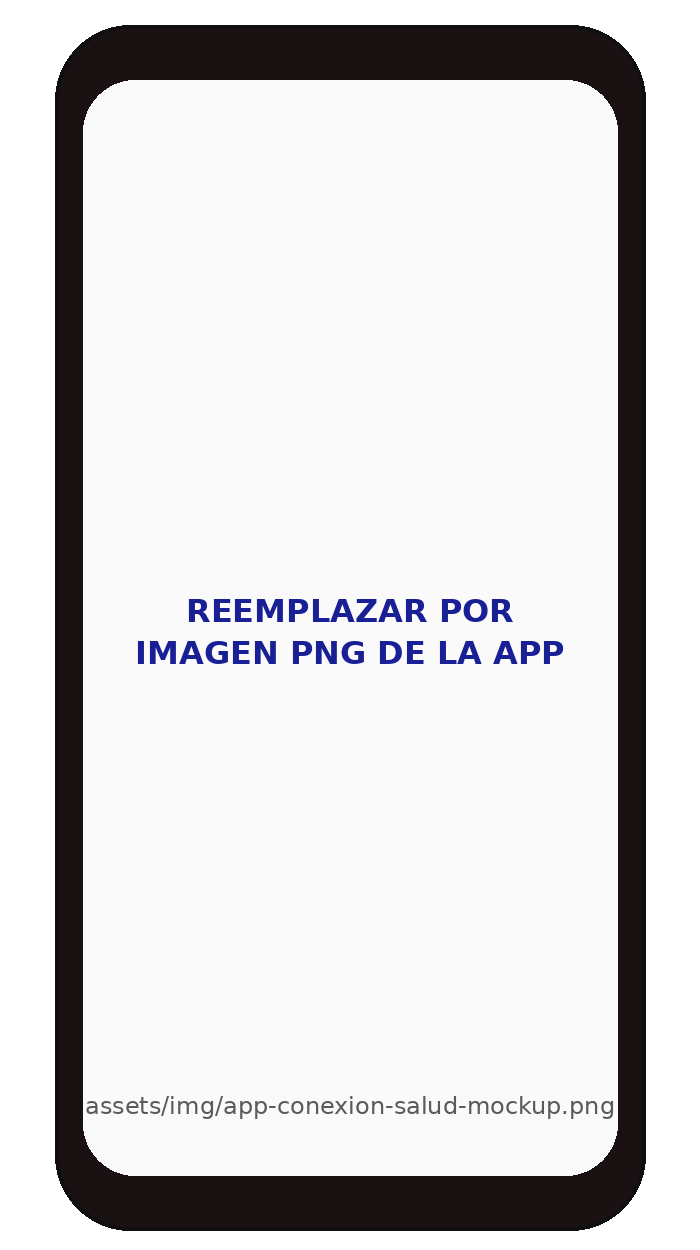 Pantalla de la App Conexión Salud